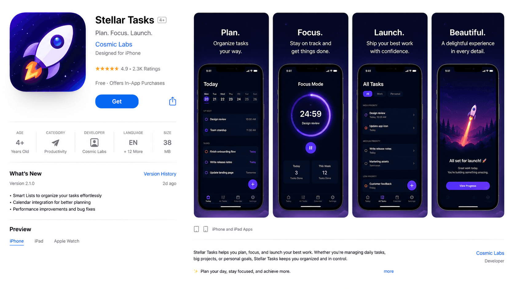 App Store listing with professional app icon generated by AppIconsKit