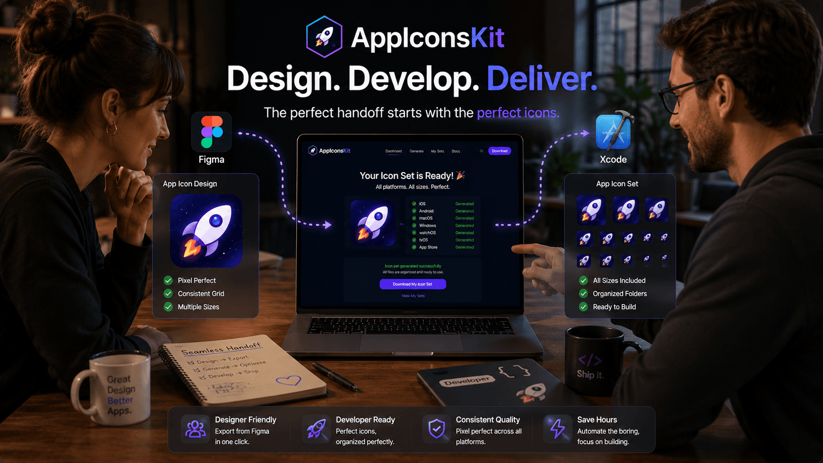 Designer developer handoff solved with AppIconsKit