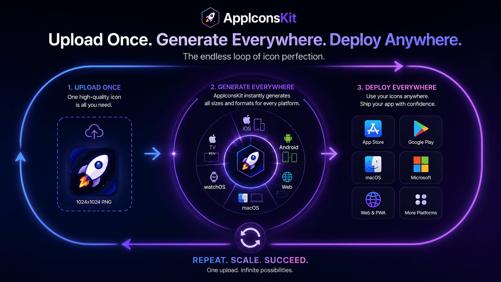 AppIconsKit instant multi-platform icon generation - never manually resize again