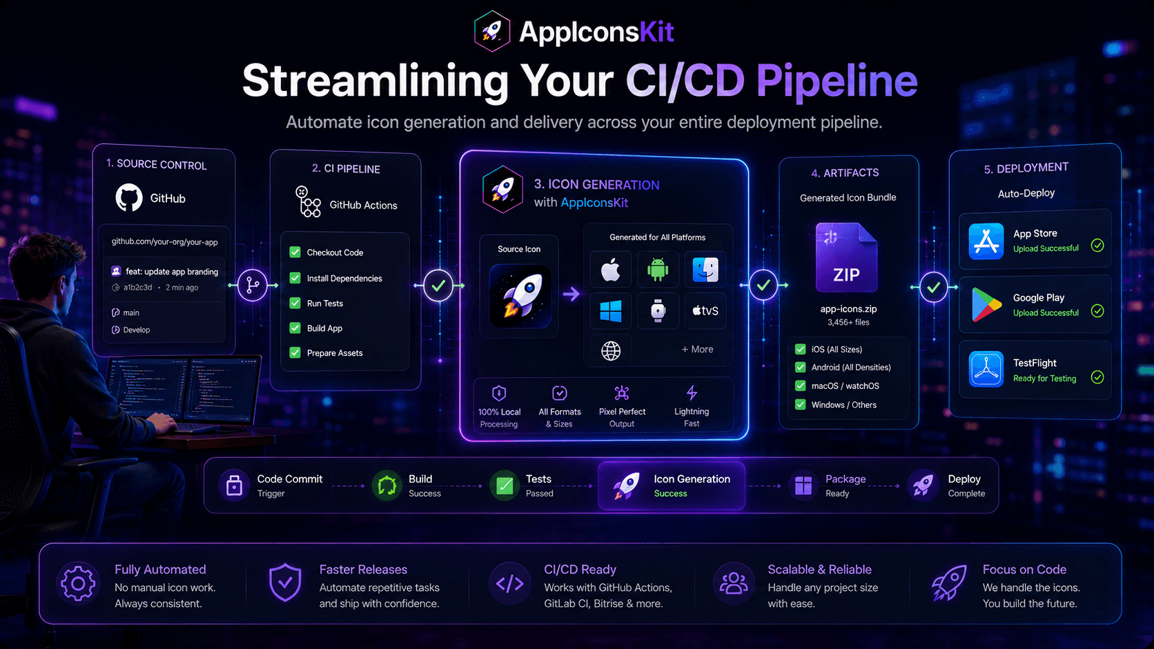 Streamlining CI/CD pipeline with AppIconsKit icon integration hero image
